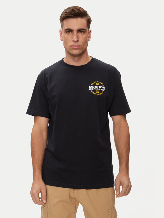DC Shoes DC Shoes T-Shirt Eurostep Hss ADYZT05362 Czarny Regular Fit
