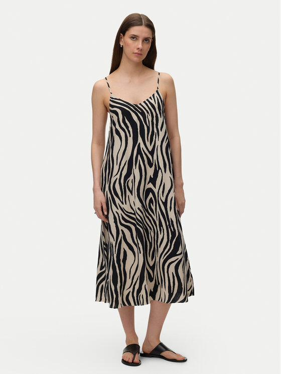 Vero Moda Vero Moda Letní šaty Emilo 10340519 Béžová Loose Fit