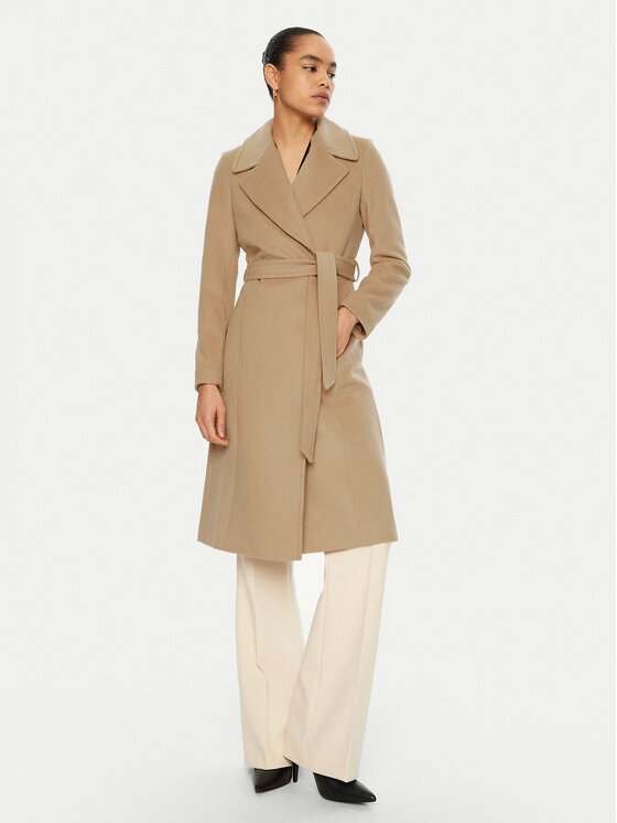 LAUREN RALPH LAUREN Vlnený kabát 297962169002 Béžová Regular Fit