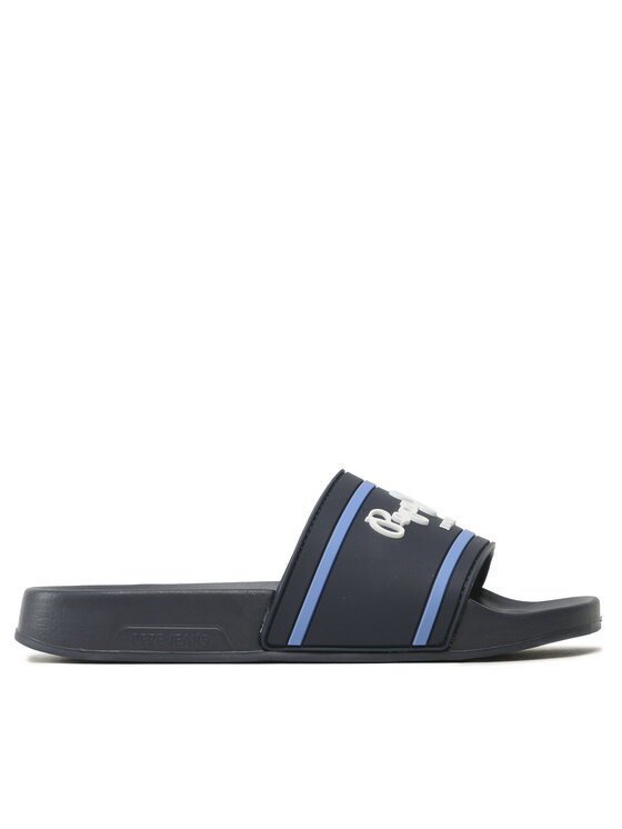 Pepe Jeans Ciabatte Slider Logo B PBS70054 Blu scuro, taglia : 32