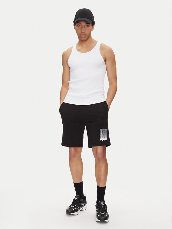 Calvin Klein Jeans Calvin Klein Jeans Sport rövidnadrág Brush Stroke J30J327528 Fekete Regular Fit