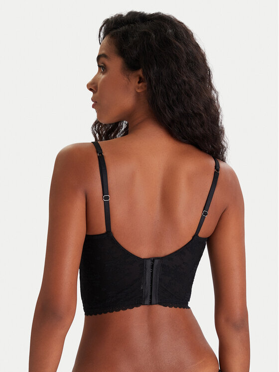 Hunkemöller Hunkemöller Nedrček s kostjo Darcy 302364 Črna