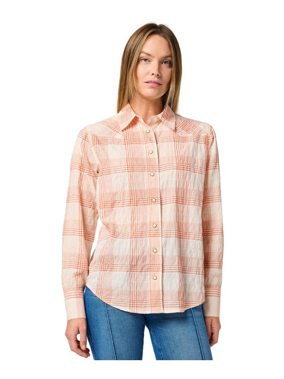 Wrangler Wrangler Koszula 112364575 Pomarańczowy Relaxed Fit