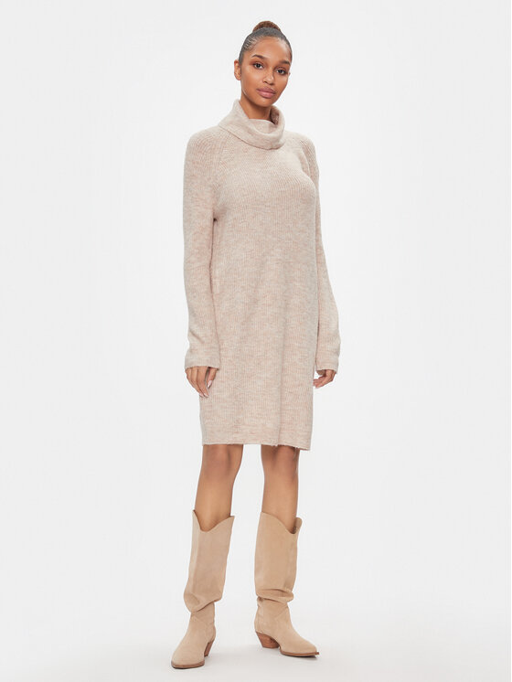 ONLY ONLY Kötött ruha 15306945 Bézs Relaxed Fit