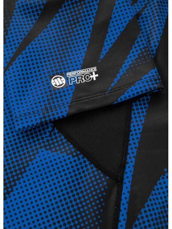 PITBULL PITBULL Koszulka techniczna Rashguard Dot Camo II L Niebieski Slim Fit