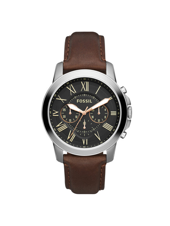 Fossil Fossil Zegarek Grant FS4813 Brązowy