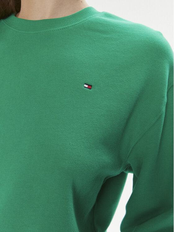 Tommy Hilfiger Tommy Hilfiger Bluza Flag WW0WW41246 Zielony Relaxed Fit