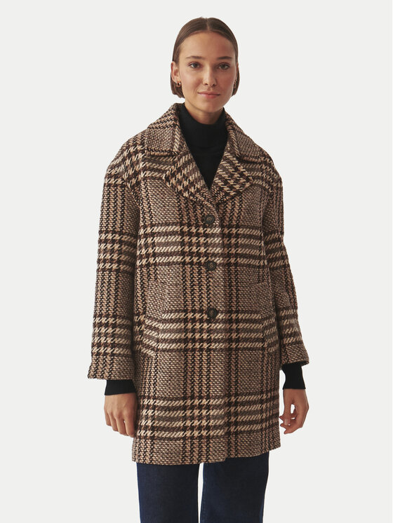 Tatuum Tatuum Вълнено палто Sewro 1 T2419.007B Кафяв Regular Fit