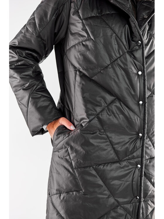 Awama Awama Kabát A542 Čierna Basic Fit