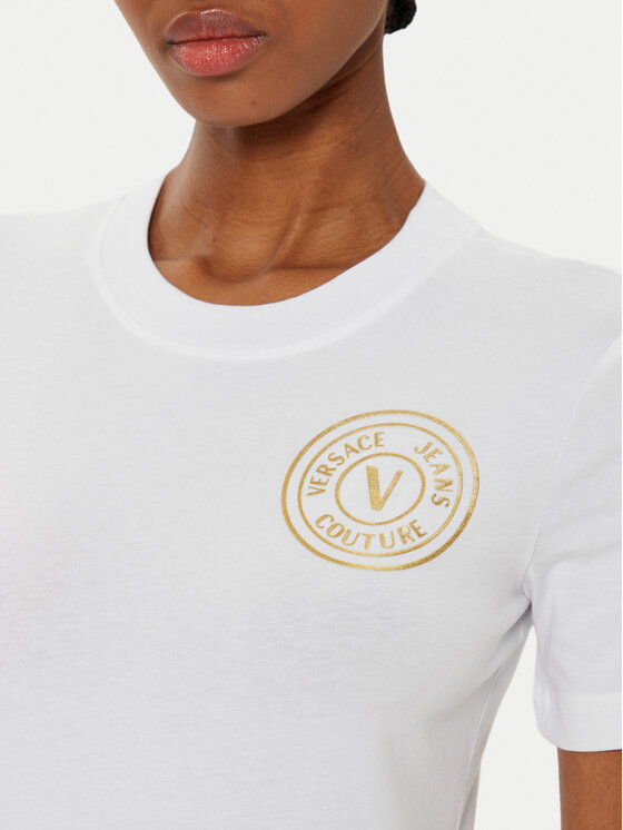 Versace Jeans Couture Versace Jeans Couture Rochie de zi 78HAOT00 Alb Slim Fit