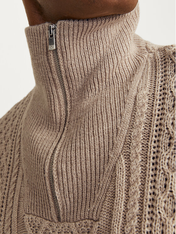 Jack & Jones Jack & Jones Sweter Blunorth 12261780 Beżowy Regular Fit