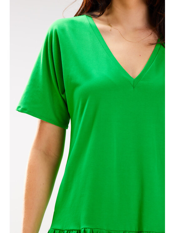 Infinite You Infinite You Sukienka letnia M295 Zielony Basic Fit