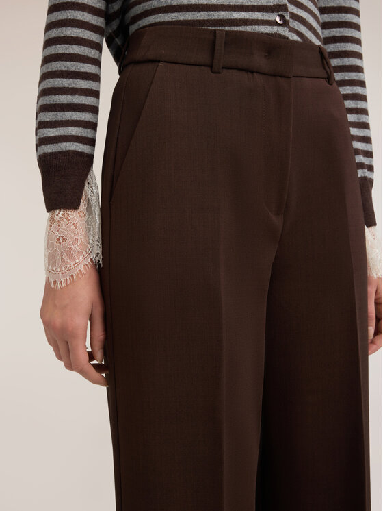 Motivi Motivi Pantaloni di tessuto P0AUQ005203N022 Marrone Over Fit