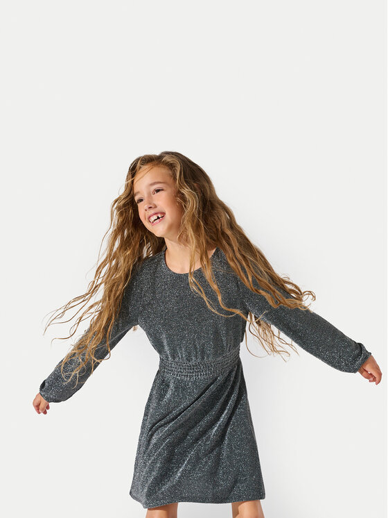 Kids ONLY Kids ONLY Ежедневна рокля 15331445 Сив Regular Fit
