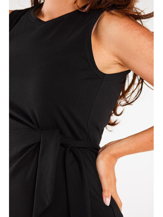 Infinite You Infinite You Sukienka letnia M299 Czarny Basic Fit