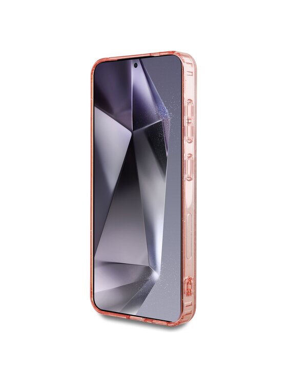 Guess Guess Etui na telefon Glitter Triangle Buttons Różowy