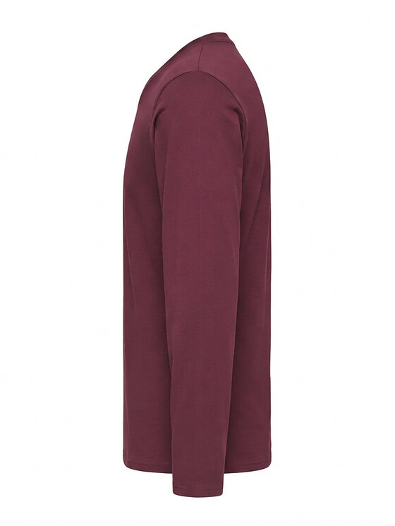 Ombre Ombre Longsleeve L171 Bordowy Regular Fit