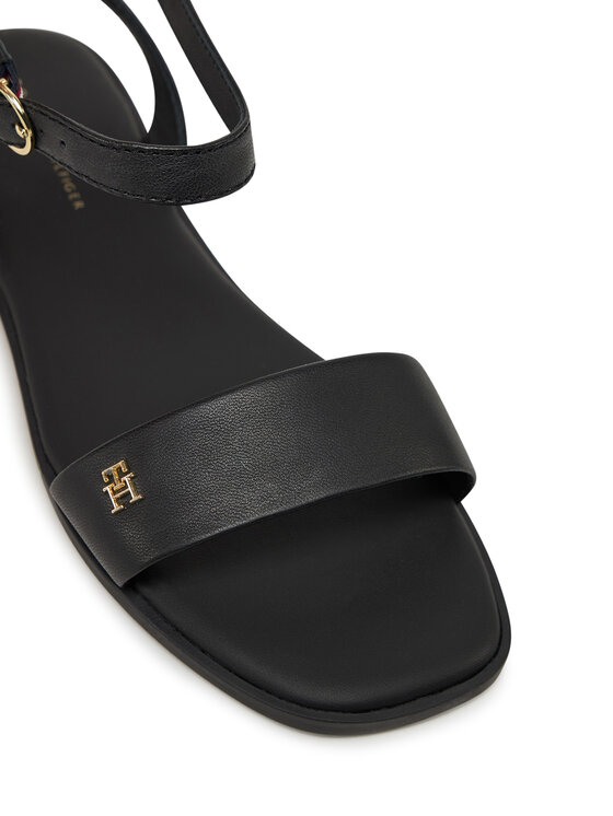 Tommy Hilfiger Tommy Hilfiger Босоніжки Ankle Strap Leather Sandal FW0FW08422 Чорний