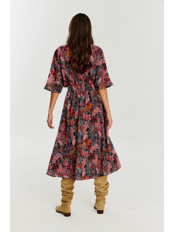 NAOKO NAOKO Každodenné šaty Floral Sweetness Farebná Regular Fit