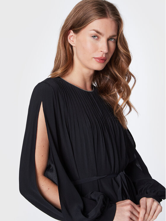 Peserico Peserico Kokteiļkleita E02361A Tumši zils Regular Fit