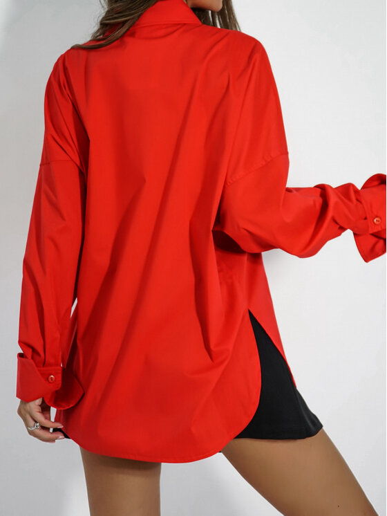 LilaLou LilaLou Koszula Chiara Czerwony Oversize