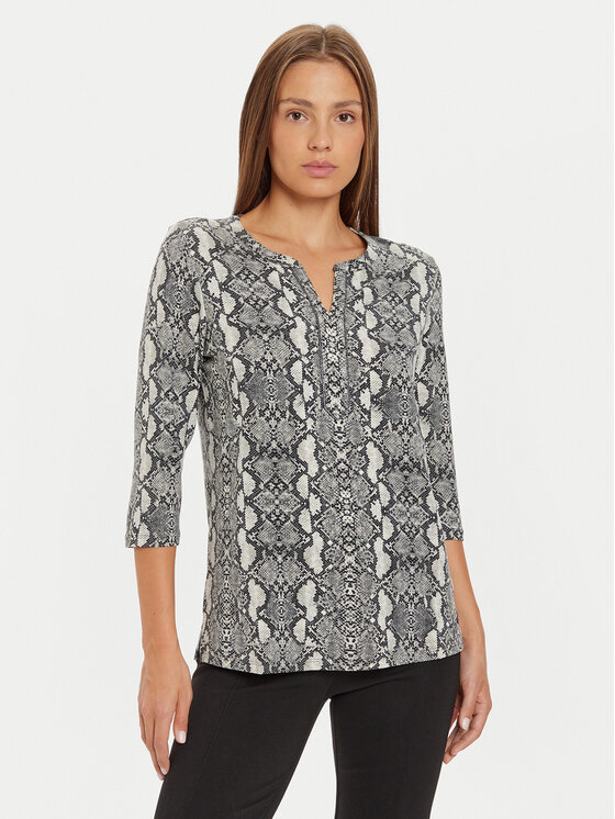 Olsen Olsen Bluse 11104921 Grau Regular Fit