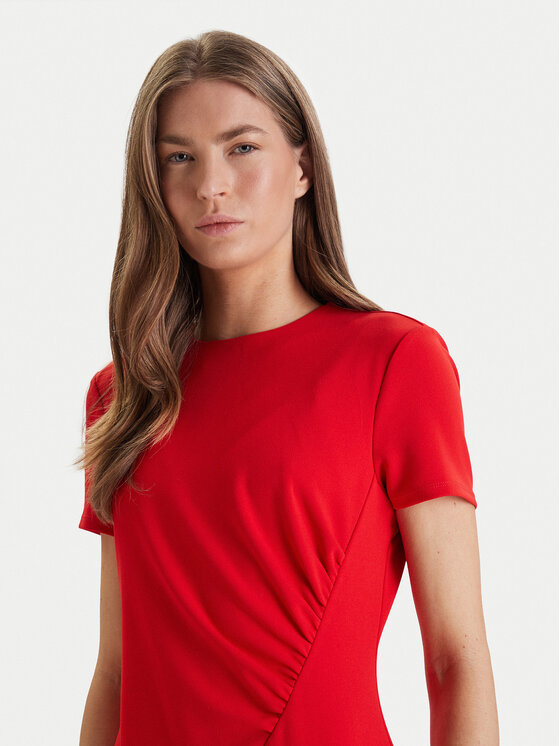 Calvin Klein Calvin Klein Koktejlové šaty LV044E048G Červená Slim Fit