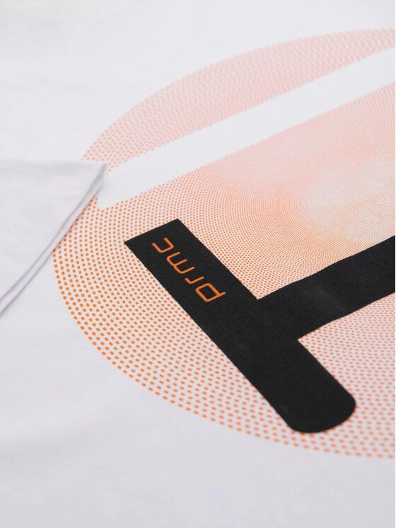 Ombre Ombre T-Shirt OM-TSPT-0245 Biały Regular Fit