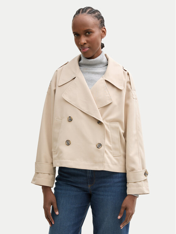 Tom Tailor Denim Tom Tailor Denim Tenchcoat 1045530 Beige Loose Fit