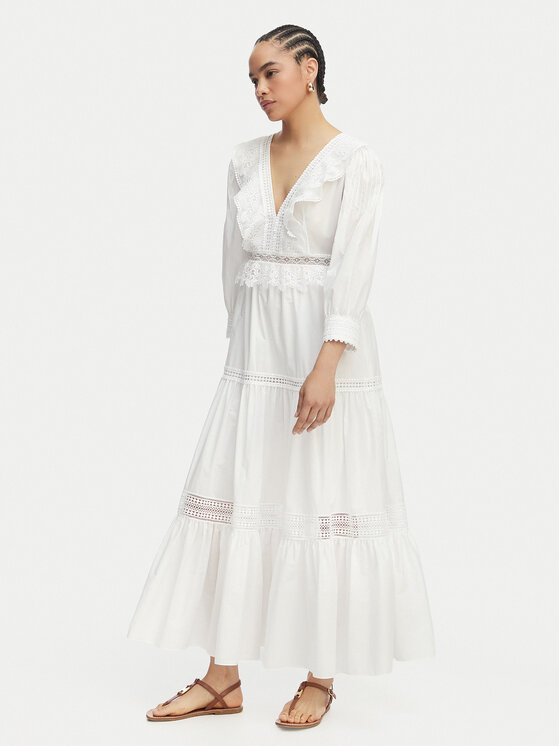 Luisa Spagnoli Luisa Spagnoli Vasarinė suknelė Processo 543230 Balta Regular Fit