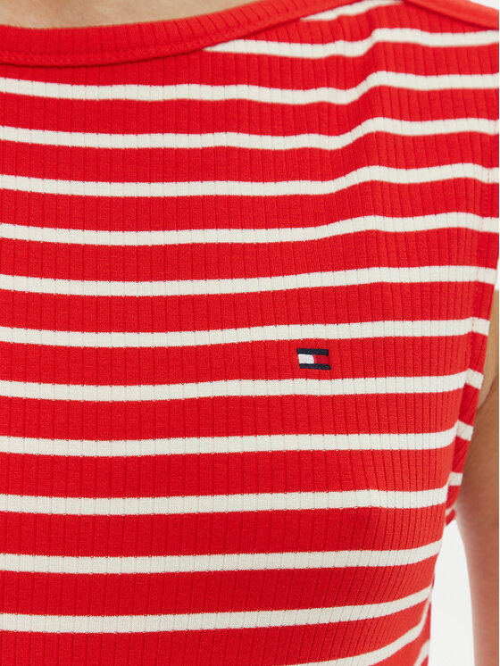 Tommy Hilfiger Tommy Hilfiger Rochie de zi WW0WW49311 Roșu Slim Fit