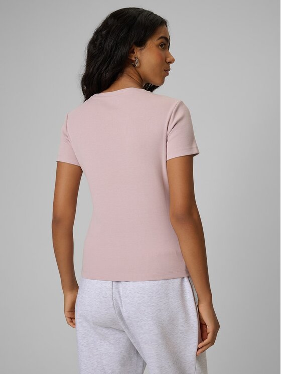 4F 4F T-Shirt 4FRSS26TTSHF3629-56S Różowy Slim Fit