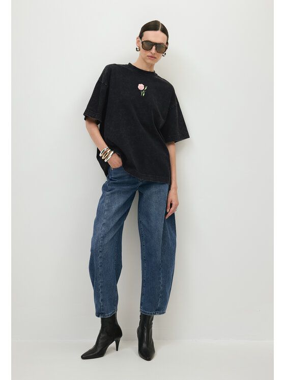 BIZUU BIZUU T-Shirt RIONA OVERSIZED Czarny