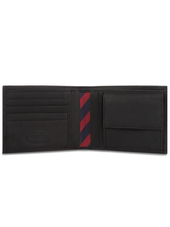 Tommy Hilfiger Tommy Hilfiger Liels vīriešu maks Johnson Cc And Coin Pocket AM0AM82565/AM0AM00659 Melns