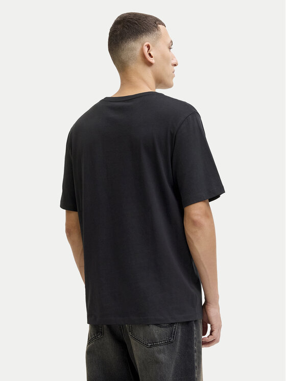 Jack & Jones Jack & Jones T-Shirt Ejeff Logo 12288536 Czarny Regular Fit