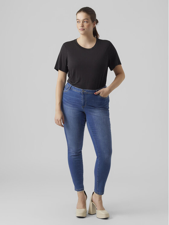 Vero Moda Curve Vero Moda Curve Traperice Fanya 10287061 Plava Slim Fit