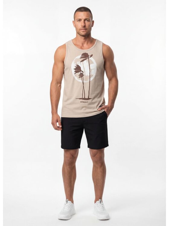 PITBULL PITBULL Tank top PALMS Beżowy Regular Fit