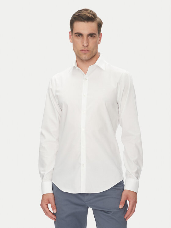 Calvin Klein Calvin Klein Košile LV019EU017 Bílá Slim Fit