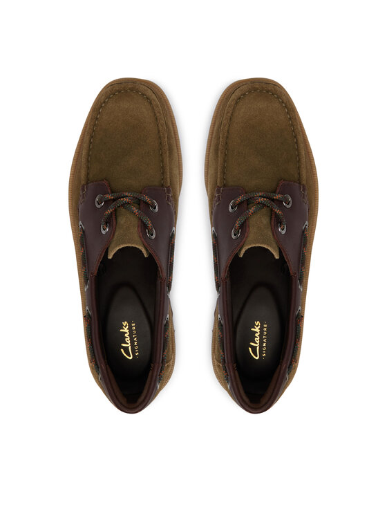 Clarks Clarks Čevlji brez vezalk Cleyhill Boat 26186180 Zelena