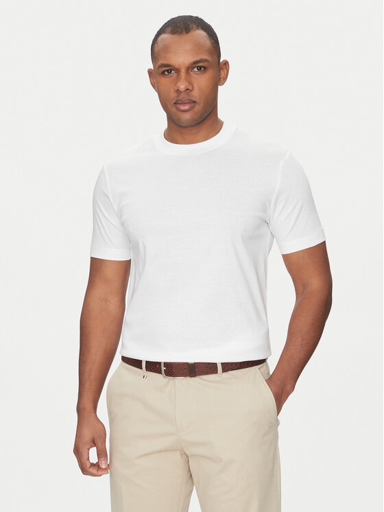 BOSS BOSS Tricou H-Tessler 17 50523931 Alb Slim Fit