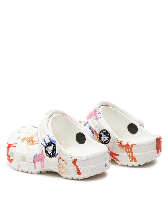 Crocs Crocs Iešļūcenes Classic Character Print Clog T 209697 Balts