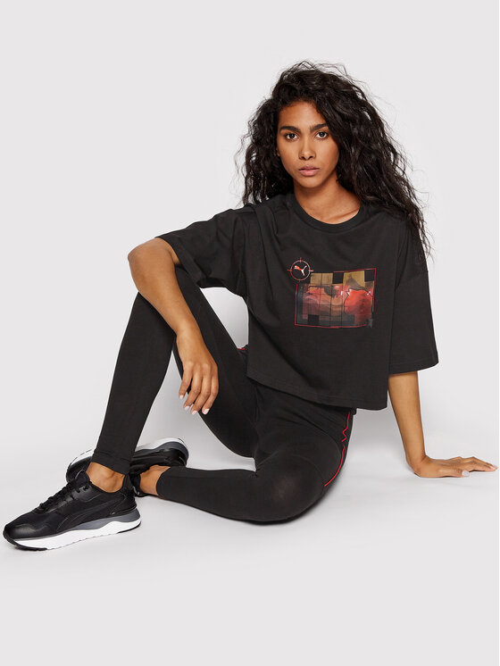 Puma Puma T-Shirt BATMAN W Graphic 534730 Czarny Relaxed Fit