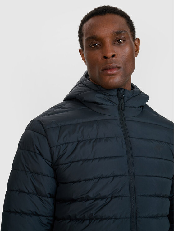 4F 4F Kurtka puchowa BASIC+ Czarny Regular Fit