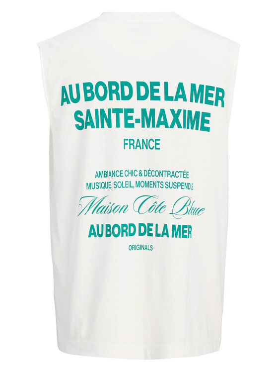 Jack & Jones Jack & Jones Tank top marškinėliai Cassis 12295076 Balta Regular Fit