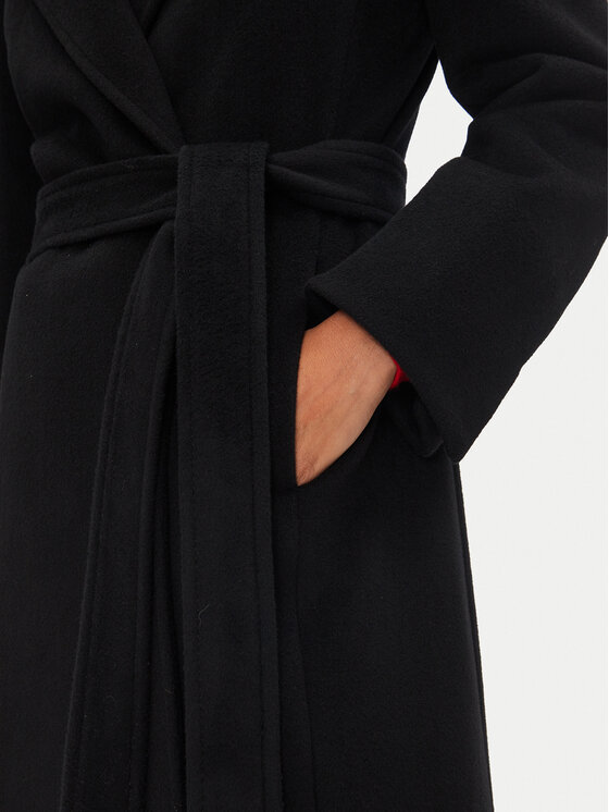 MAX&Co. MAX&Co. Вълнено палто Longrun 2428016034200 Черен Regular Fit