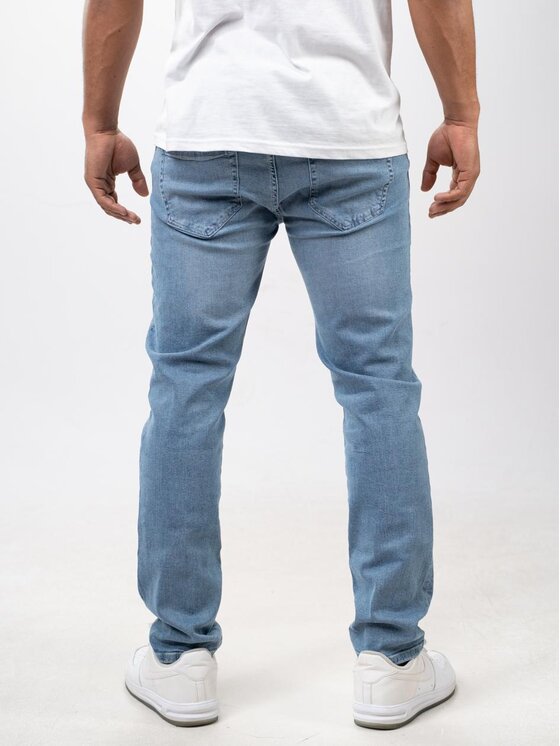 MyStars MyStars Jeansy Spodnie Jeansowe Slim Męskie Niebieskie MyStars Luke 32/32 Niebieski Regular Fit