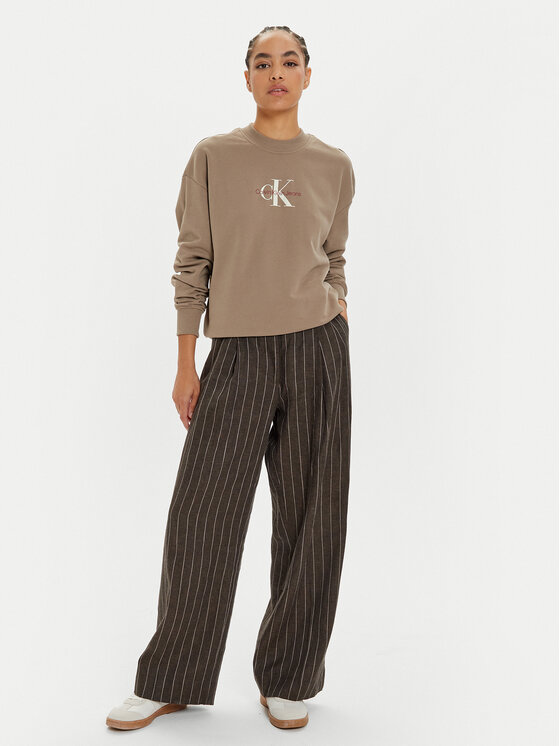 Calvin Klein Jeans Calvin Klein Jeans Μπλούζα Monologo J20J224177 Μπεζ Regular Fit