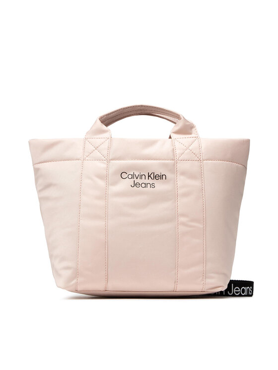 Calvin Klein Jeans Calvin Klein Jeans Дамска чанта Quilted Tote Bag IU0IU00310 Розов