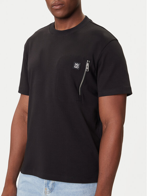 HUGO HUGO Тишърт Dargentee 50542566 Черен Relaxed Fit