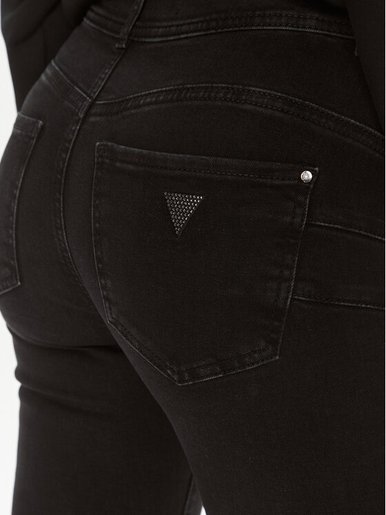 Guess Guess Blugi W4RA3 4D59I1 Negru Skinny Fit